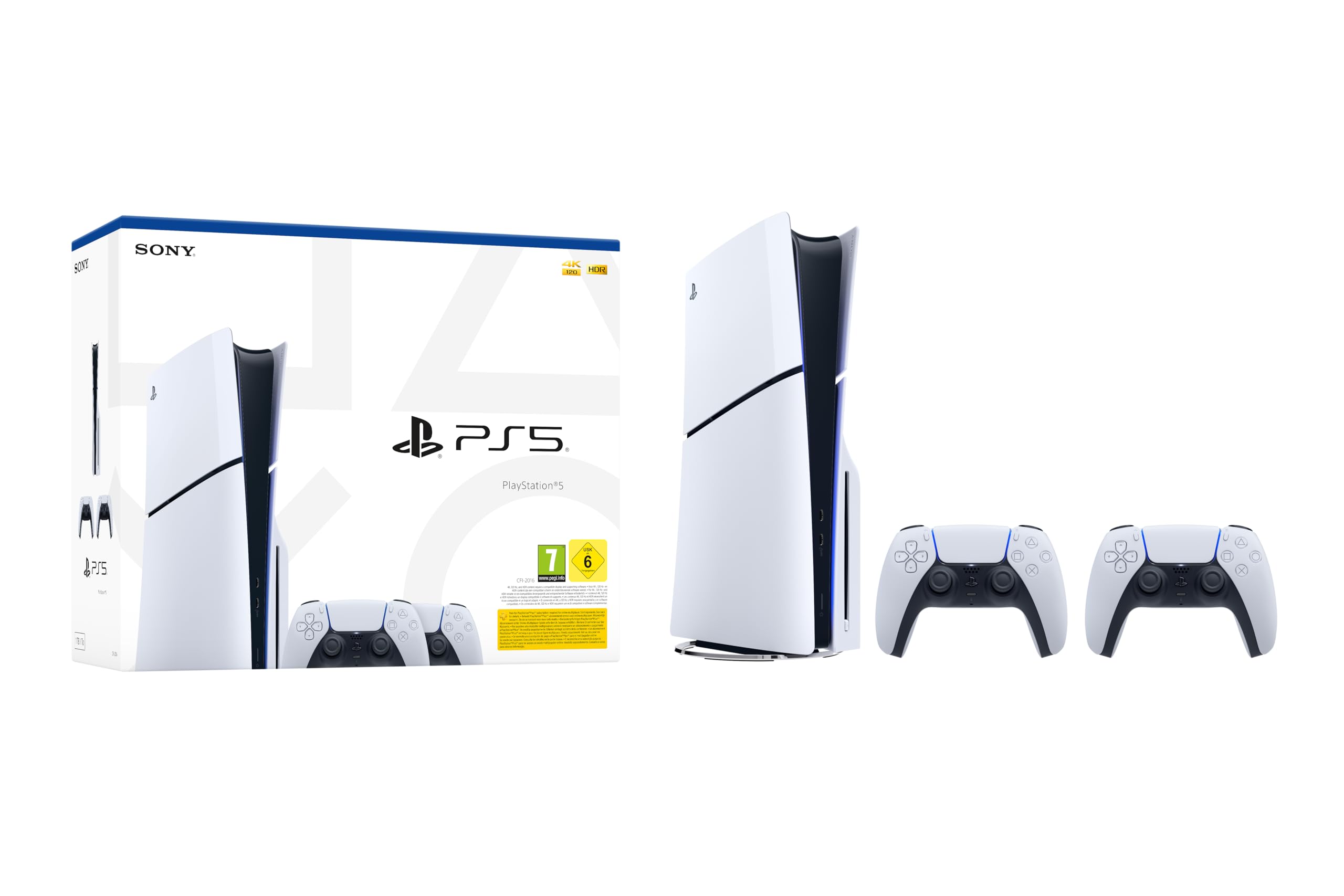 Playstation 5 Consola Standard Slim + 2 Mandos DualSense Inalámbricos | Carga Ultra Rápida SSD y Audio 3D para una Inmersión Total Playstation 5 Consola Standard Slim + 2 Mandos DualSense Inalámbricos | Carga Ultra Rápida SSD y Audio 3D para una Inmersión Total